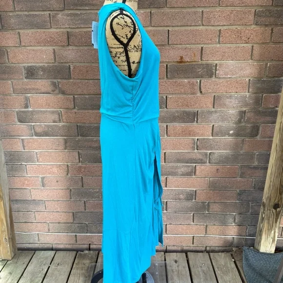 Sofia by Sofia Vergara Aqua Maxi Dress Size XXL Knot Front - Picture 3 of 6